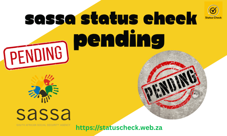 SRD SASSA Status Check Pending