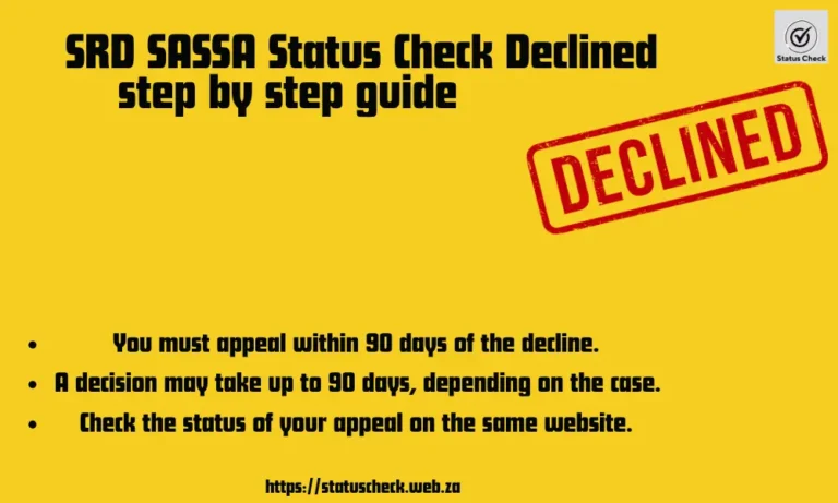 SRD SASSA Status Check Declined