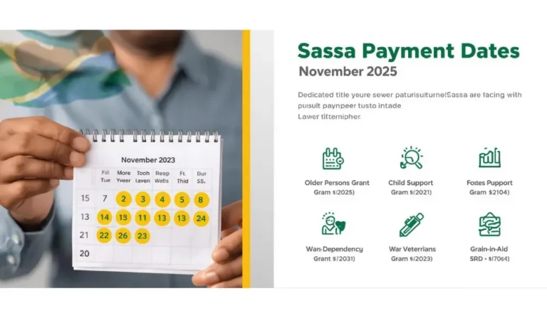 SASSA Grant Payment Dates November 2025